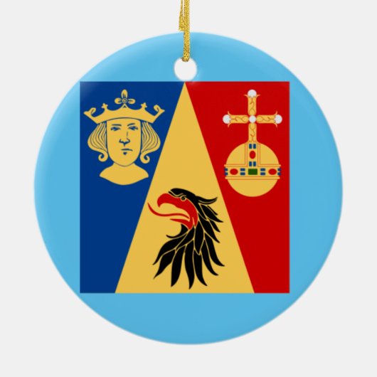 スウェーデン – ストックホルムの美しいクリスマス装飾品 セラミックオーナメント (裏面)