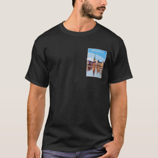スウェーデン ストックホルム旅行ポスター Tシャツ