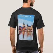 スウェーデン ストックホルム旅行ポスター Tシャツ (裏面)