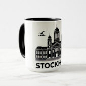 スウェーデン，ストックホルム，シティマグ マグカップ (正面左)