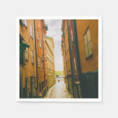 スウェーデン、ストックホルム、歴史的な旧市街、ガムラスタン スタンダードカクテルナプキン (正面)