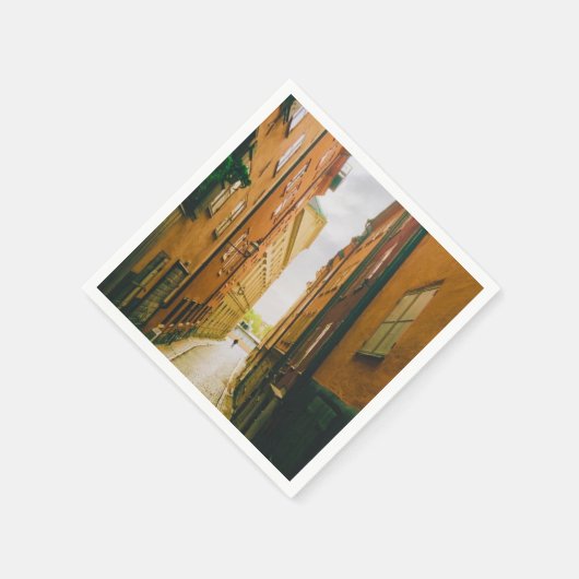 スウェーデン、ストックホルム、歴史的な旧市街、ガムラスタン スタンダードカクテルナプキン (角)