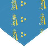 スウェーデン、スベージュ、3クラウン ショートテーブルランナー (コーナー)