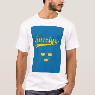 スウェーデン、スベージュ、3クラウン Tシャツ