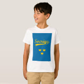 スウェーデン、スベージュ、3クラウン Tシャツ (正面フル)