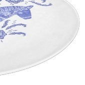 スウェーデン・ダラの馬の青と白の切断板 カッティングボード (角)