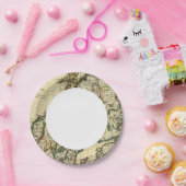 スウェーデン、デンマーク、ノルウェーの境界線の輪郭 ペーパープレート (パーティー)