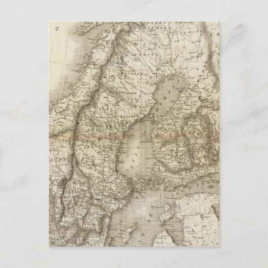 スウェーデン、デンマーク、ノルウェー ポストカード (正面)