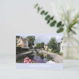 スウェーデン，トロサ川 ポストカード