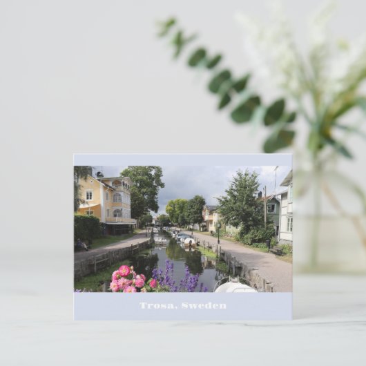 スウェーデン,トロサ川 ポストカード (スタンド正面)