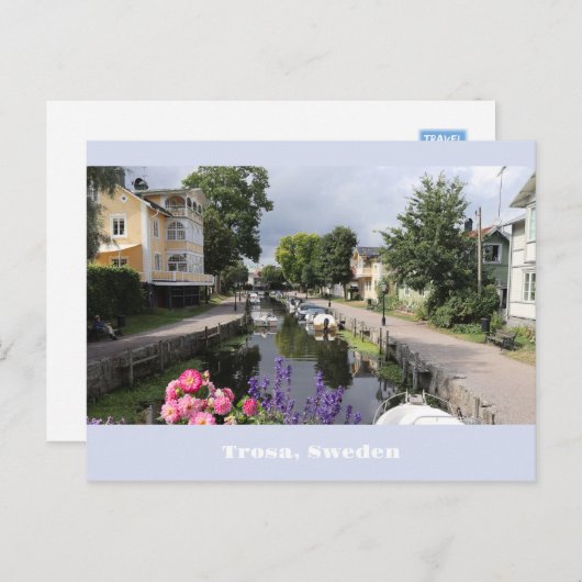 スウェーデン,トロサ川 ポストカード (正面/裏面)