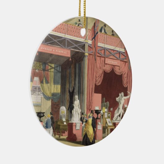 スウェーデン、ノルウェーおよびデンマークセクションの眺めの セラミックオーナメント (右)