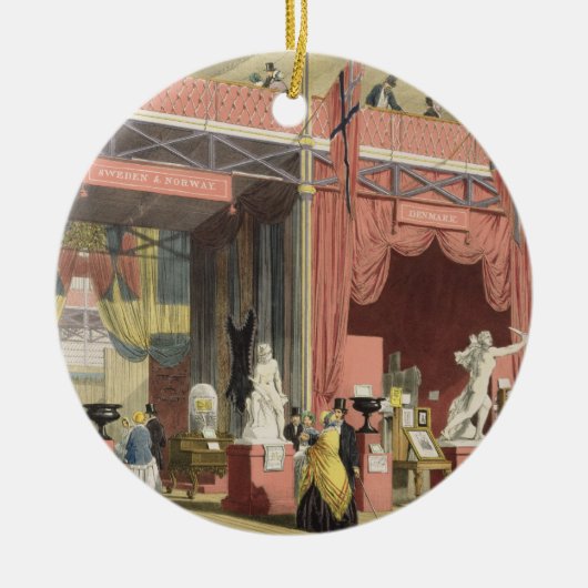 スウェーデン、ノルウェーおよびデンマークセクションの眺めの セラミックオーナメント (正面)