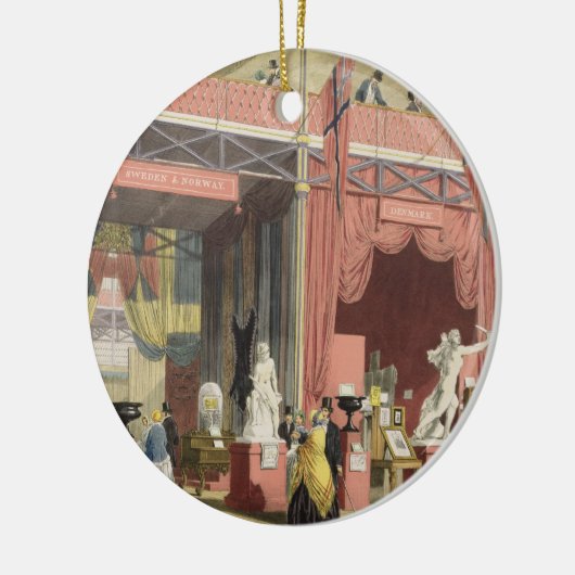 スウェーデン、ノルウェーおよびデンマークセクションの眺めの セラミックオーナメント (左)
