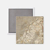 スウェーデン、ノルウェーの地図(Arrowsmith) マグネット (正面/裏面)