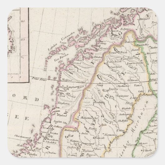 スウェーデン、ノルウェー、アイスランド スクエアシール (正面)