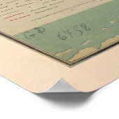 スウェーデン、ノルウェー、デンマークのヴィンテージの地図(1897年) ポスター (角)