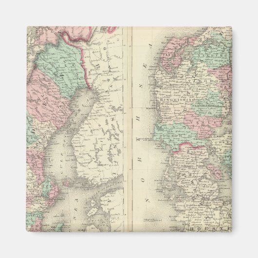 スウェーデン、ノルウェー、デンマーク2 マグネット (正面)