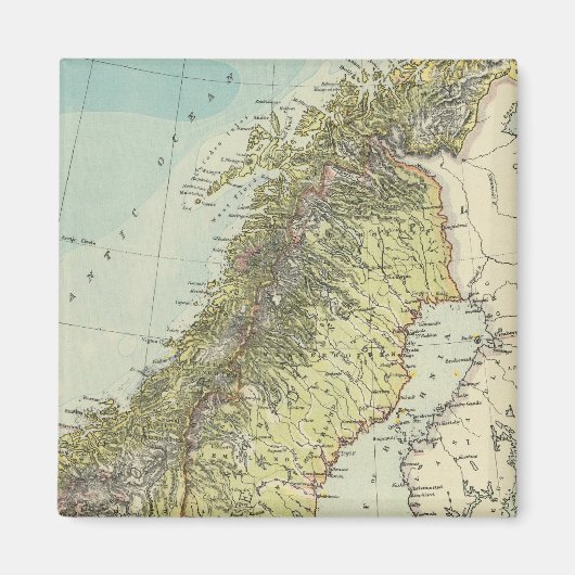 スウェーデン、ノルウェー、デンマーク マグネット (正面)