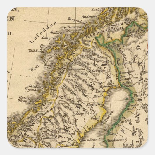 スウェーデン、ノルウェー、フィンランド スクエアシール (正面)