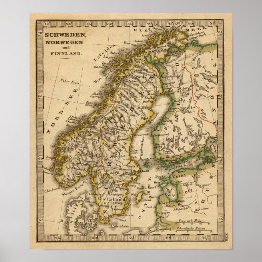 スウェーデン、ノルウェー、フィンランド ポスター (正面)