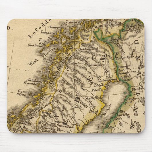 スウェーデン、ノルウェー、フィンランド マウスパッド (正面)