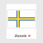 スウェーデン、ノーランド国旗 シール (シート)