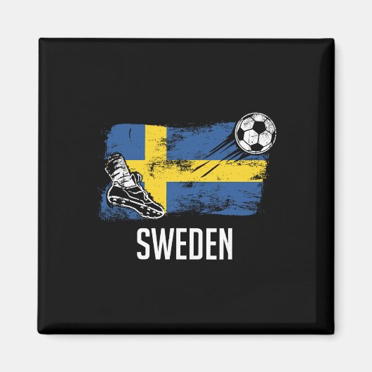 スウェーデン フラッグ ジャージ スウェーデン代表 サッカー マグネット (正面)
