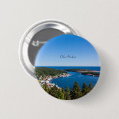 スウェーデン，ホガクステンウルヴハーバー 缶バッジ (正面&裏面)