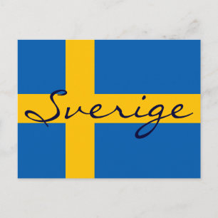 スウェーデン ポストカード スウェーデン国旗