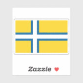 スウェーデン、ヴァスターゲットランド国旗 シール (シート)