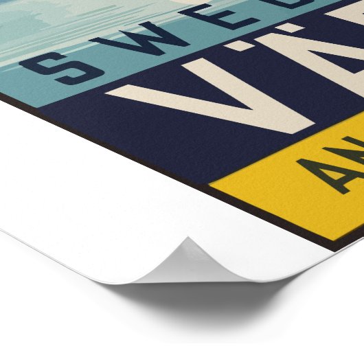 スウェーデン – ヴィンテージ旅行ポスター ポスター (角)