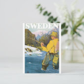 スウェーデン ヴィンテージ トラベル ポスター ポストカード (スタンド正面)
