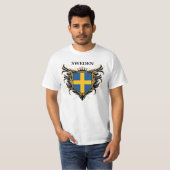 スウェーデン[個人化して下さい] Tシャツ (正面フル)