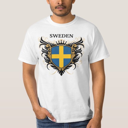 スウェーデン[個人化して下さい] Tシャツ (正面)