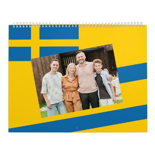 スウェーデン | 写真の追加スウェーデン国旗2025 カレンダー (カバー)