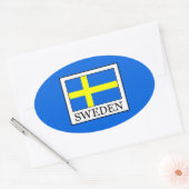 スウェーデン 楕円形シール (封筒)