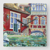 スウェーデン、横伝統的向き スクエア壁時計 (正面)