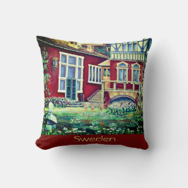 スウェーデン、絵のように美しいファルン赤い風景。 クッション