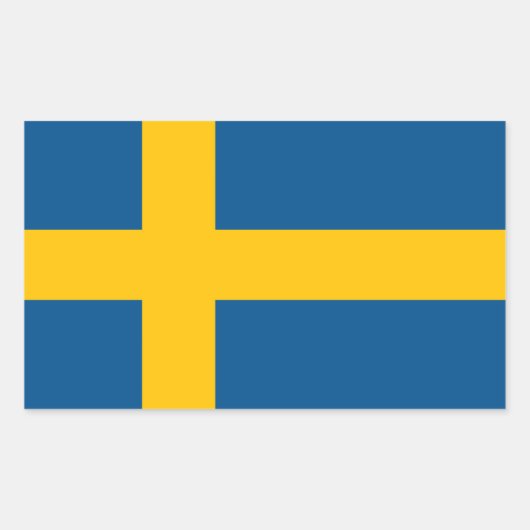 スウェーデン 長方形シール (正面)