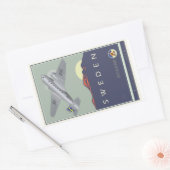 スウェーデン 長方形シール (封筒)