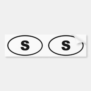 スウェーデン – S – ヨーロッパ楕円 バンパーステッカー