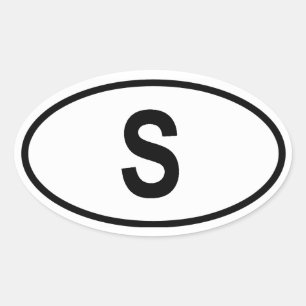 スウェーデン"S " 楕円形シール