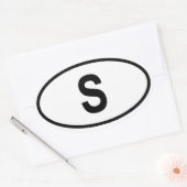スウェーデン「S」 楕円形シール (封筒)