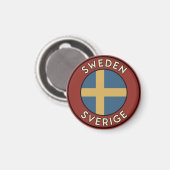 スウェーデン Sverige マグネット (正面/裏面)