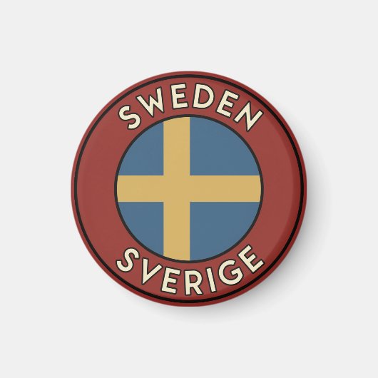 スウェーデン Sverige マグネット (正面)