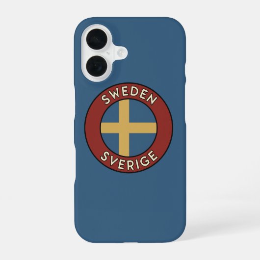 スウェーデン Sverige iPhone 16ケース (裏面)