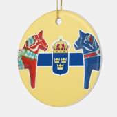 スウェーデンDalaの紋章付き外衣 セラミックオーナメント (左)