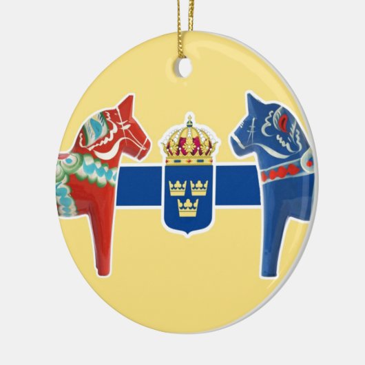 スウェーデンDalaの紋章付き外衣 セラミックオーナメント (左)