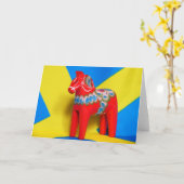 スウェーデンDalaの馬 カード (黄色い花)